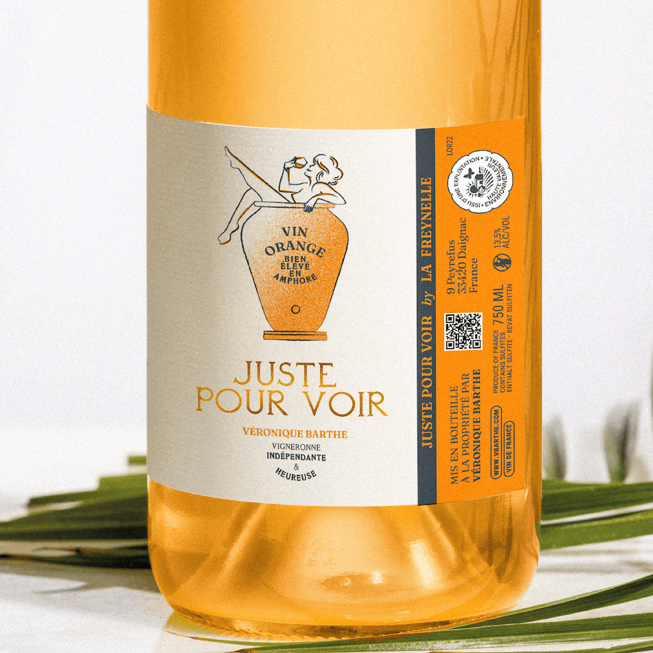 vin orange Juste pour voir château Lafreynelle Véronique Barthe vigneronne indépendante et heureuse